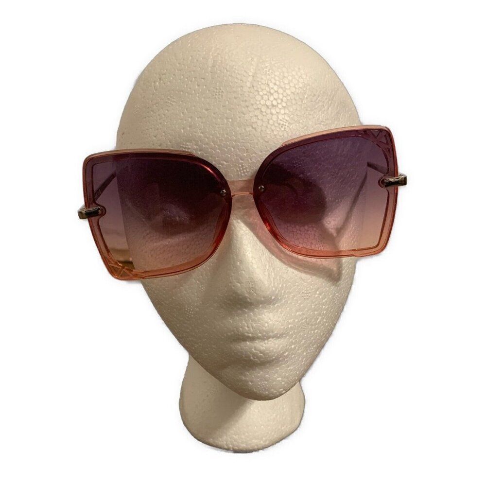 Tahari Pink Purple Oversized Sunglasses #6